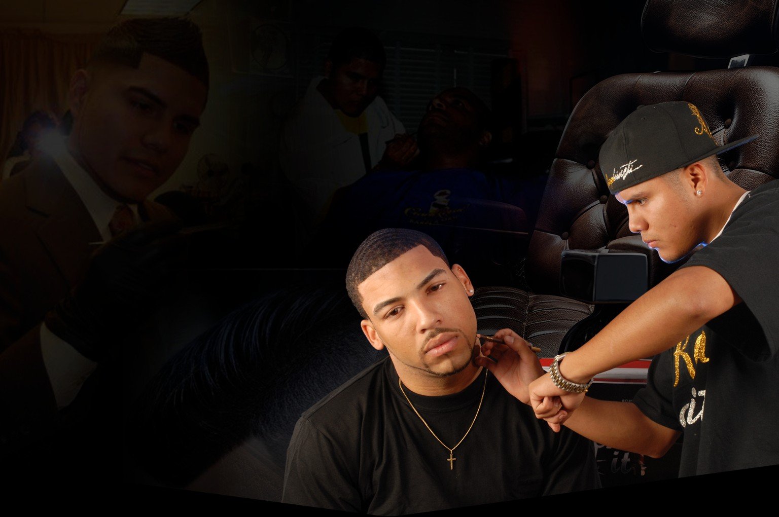Juan Coello barber backdrop